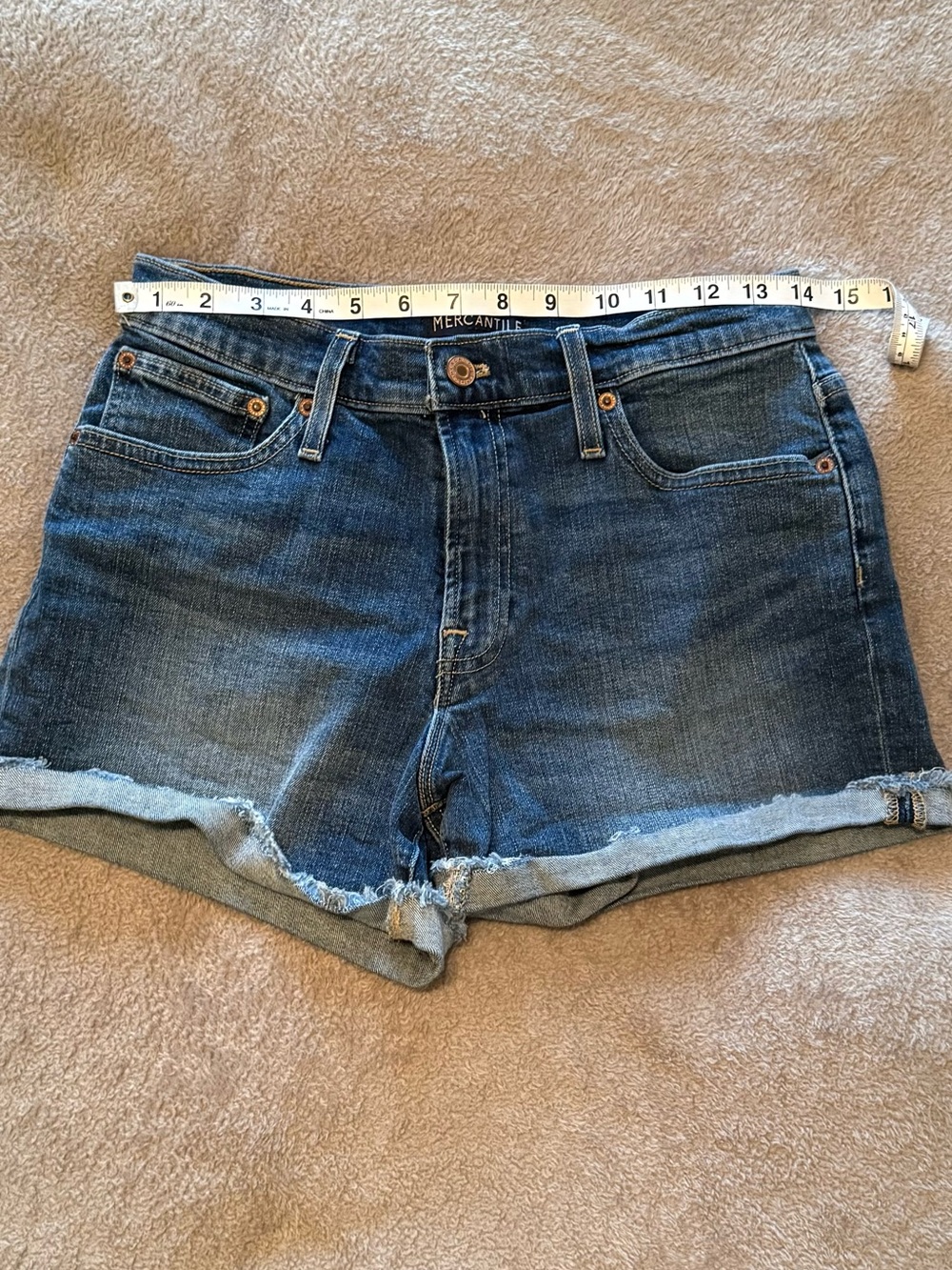 J.Crew Factory | Rolled-Hem Denim Shorts | Classic Jean Shorts - Picture 4 of 8